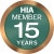 HIA Member 15 years